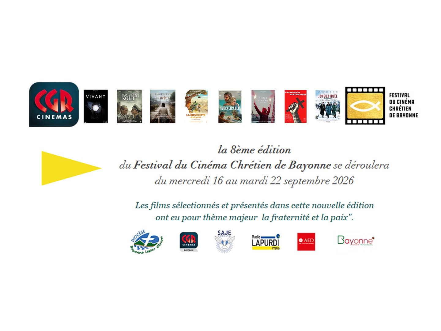 8ème Edition du Festival du cinéma Chretien de Bayonne