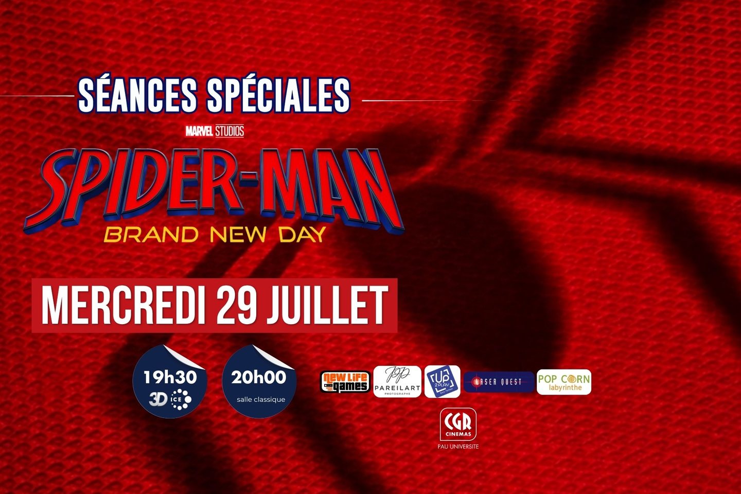 SÉANCES SPÉCIALES et ANIMATIONS "SPIDER-MAN : BRAND NEW DAY"
