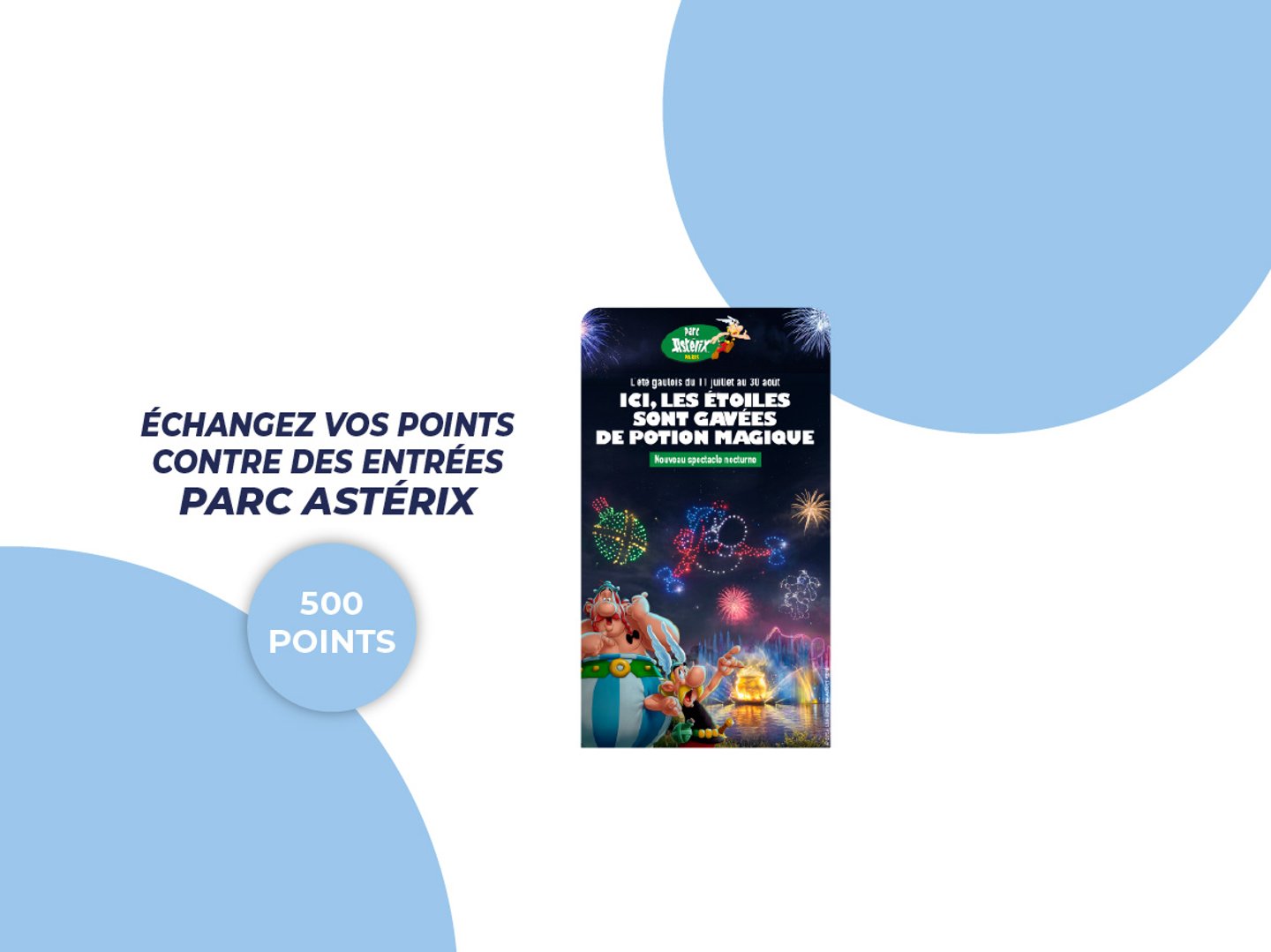 Des points contre des places au Parc Astérix
