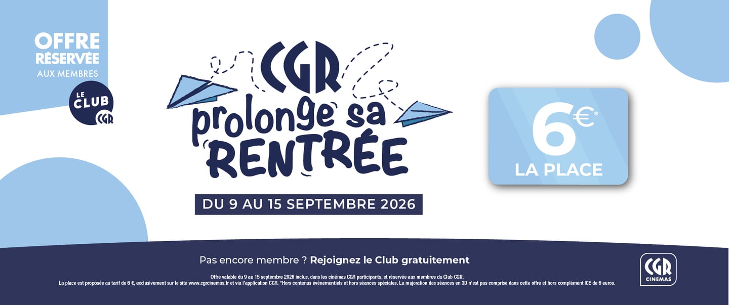 🎬 PROLONGEZ LA RENTRÉE AVEC LE CLUB CGR ! 🍿✈️