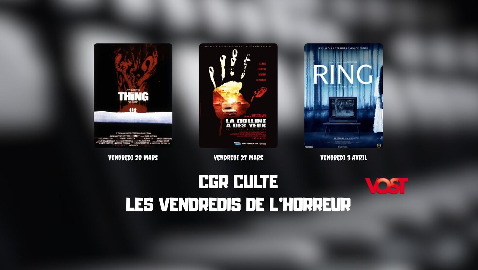 CGR CULTE : LES VENDREDIS DE L'HORREUR (vostfr)