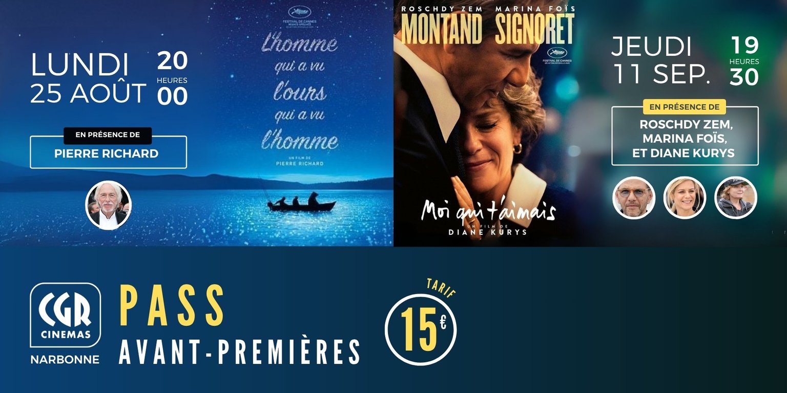🎟️ PASS EXCLUSIF AVANT-PREMIÈRES – 2 FILMS, 2 ÉVÉNEMENTS UNIQUES ! 🎬