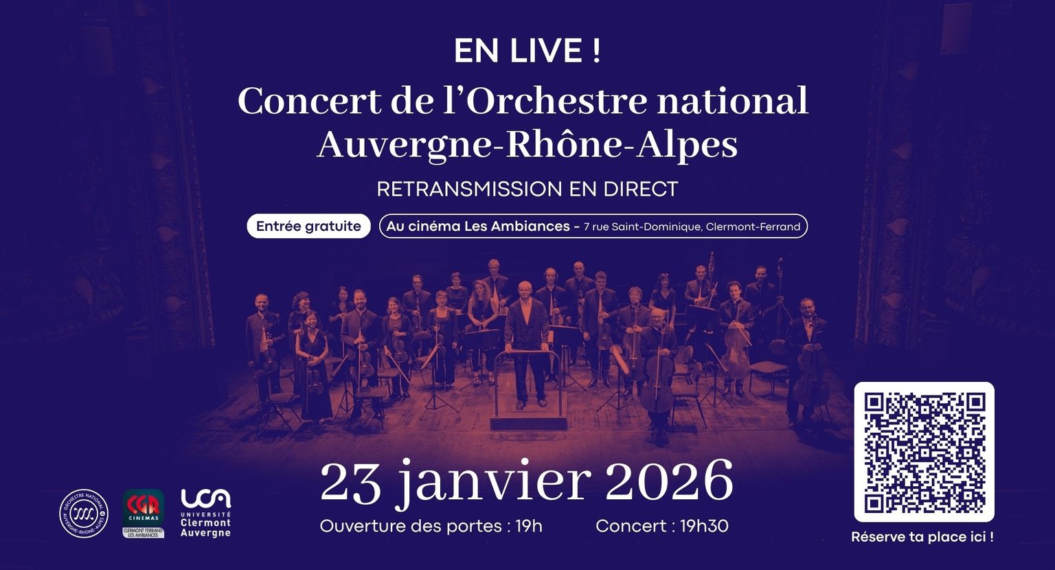 Concert de l'Orchestre nationale Auvergne -Rhône- Alpes