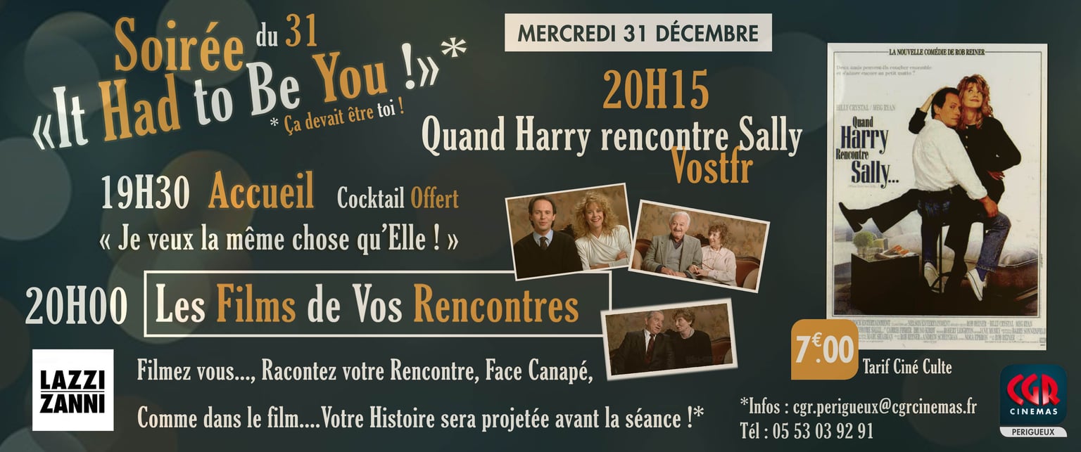 Soirée "It Had to Be You !" - Quand Harry rencontre Sally