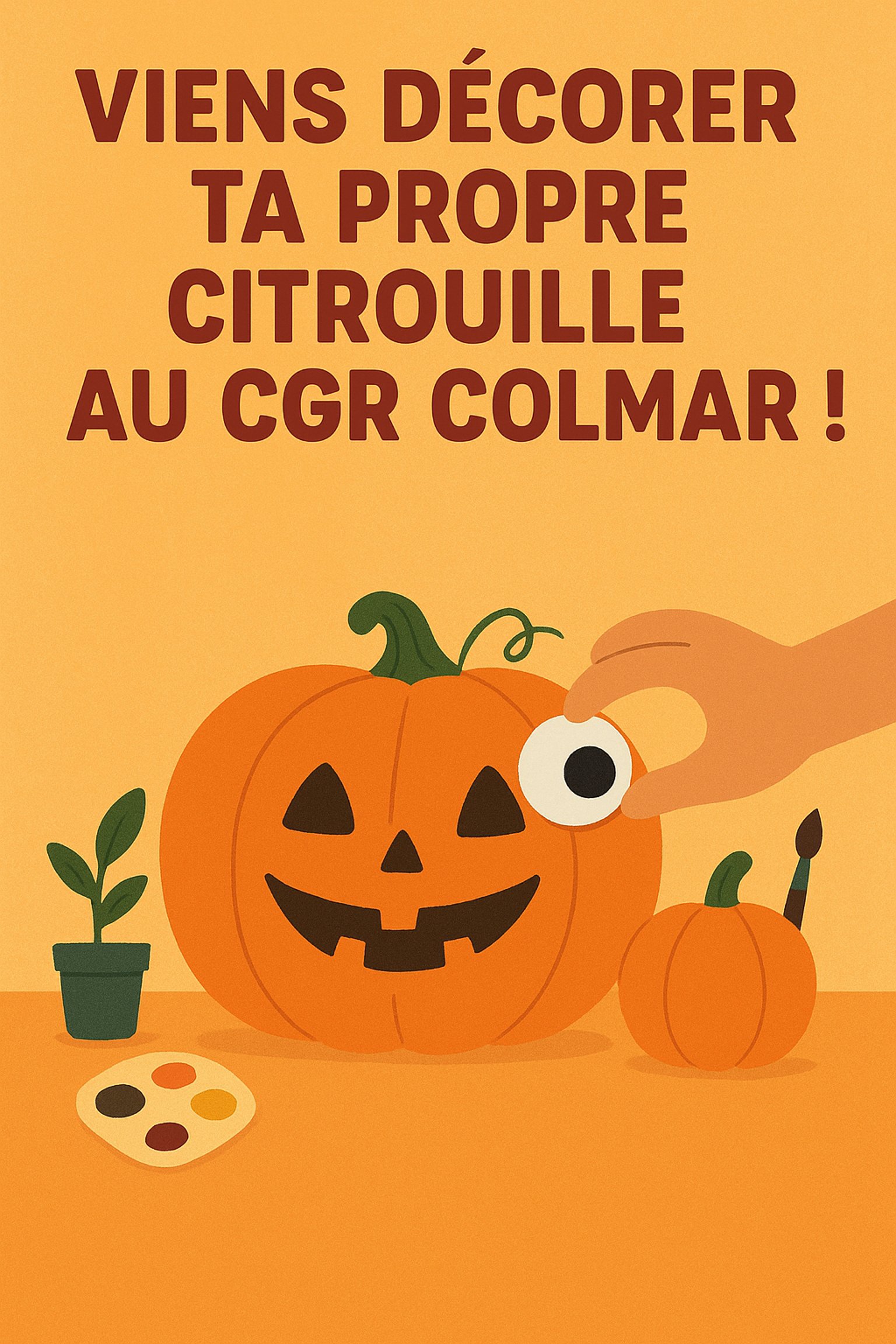 🎃 Viens décorer ta propre citrouille au CGR Colmar ! 👻 