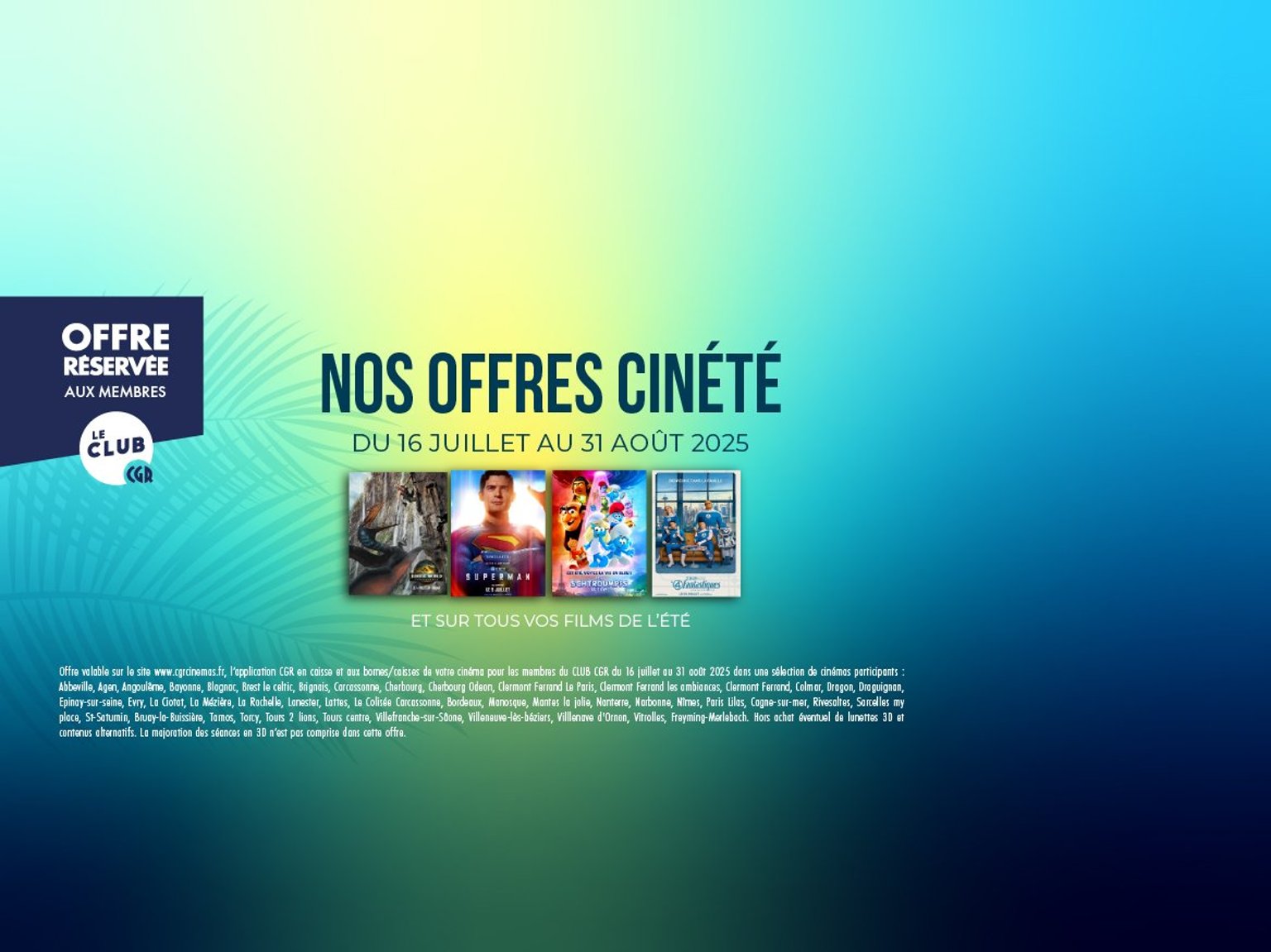 Les offres Cinété 