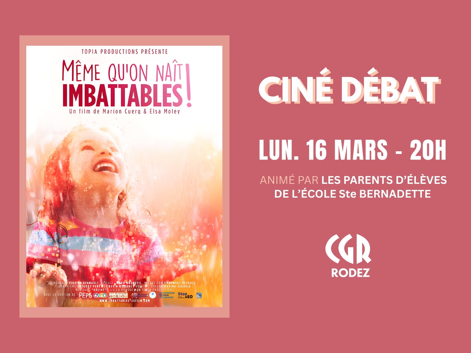 Ciné Débat - MÊME QU'ON NAIÎT IMBATTABLES !