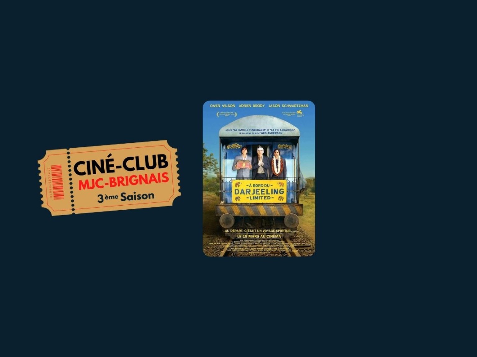 A bord du Darjeeling Limited l Séance Ciné Club