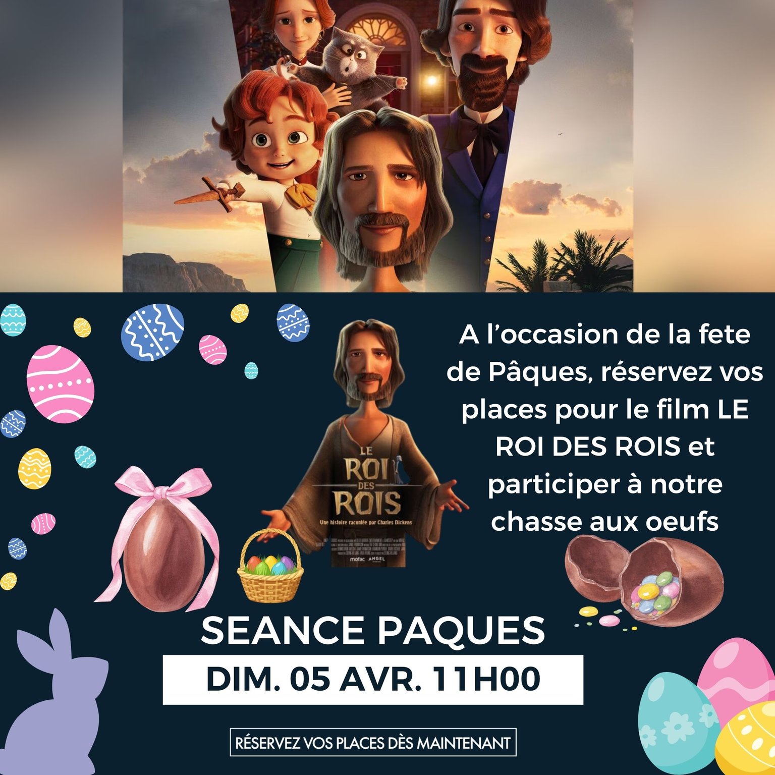 🐰SEANCE SPECIALE PAQUES : LE ROI DES ROIS 🐰 Chasse aux œufs organisée pour les enfants  🍫