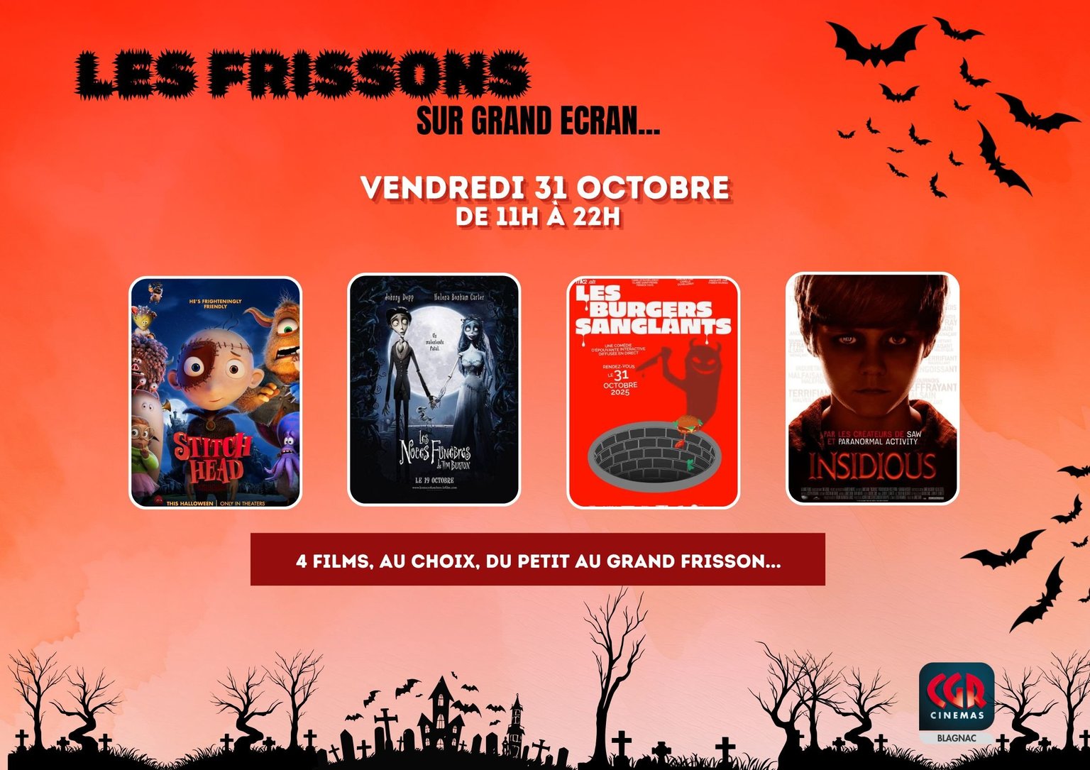 LES FRISSONS SUR GRAND ÉCRAN 