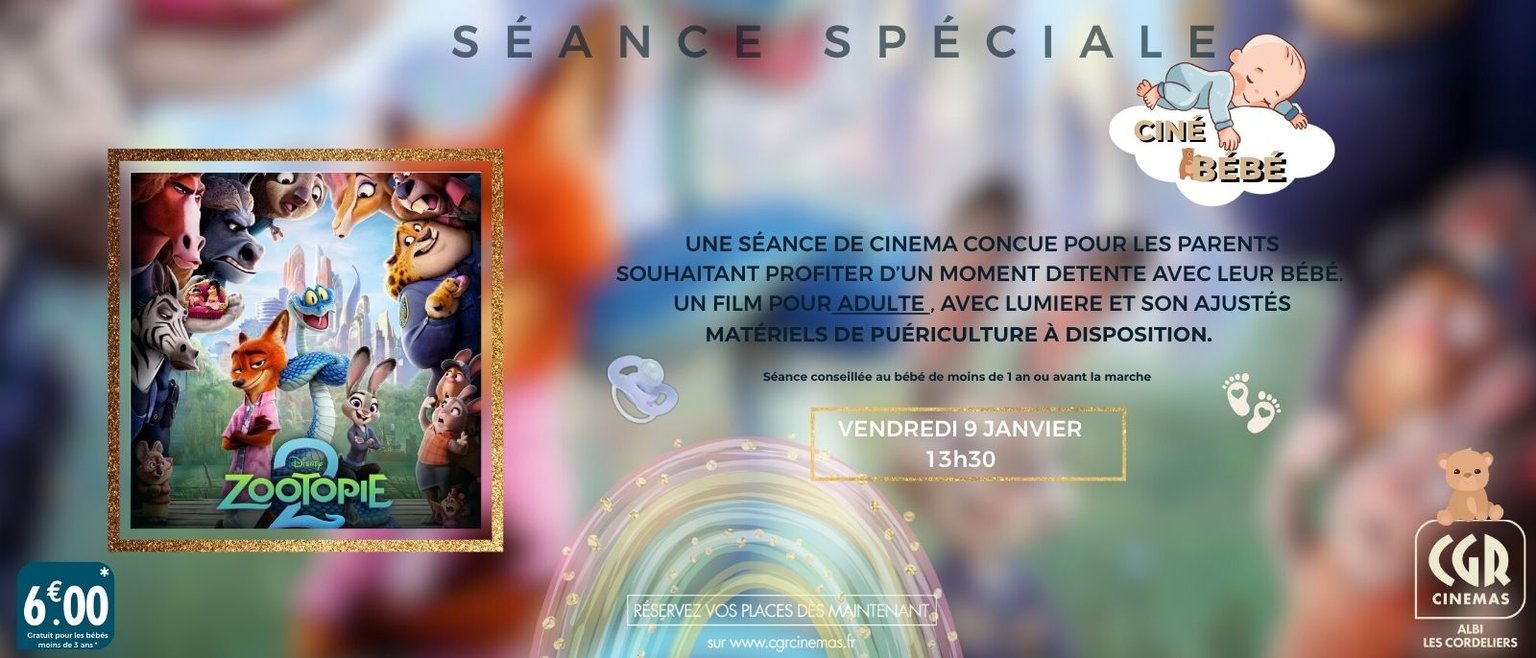 Ciné bébé Zootopie 2 