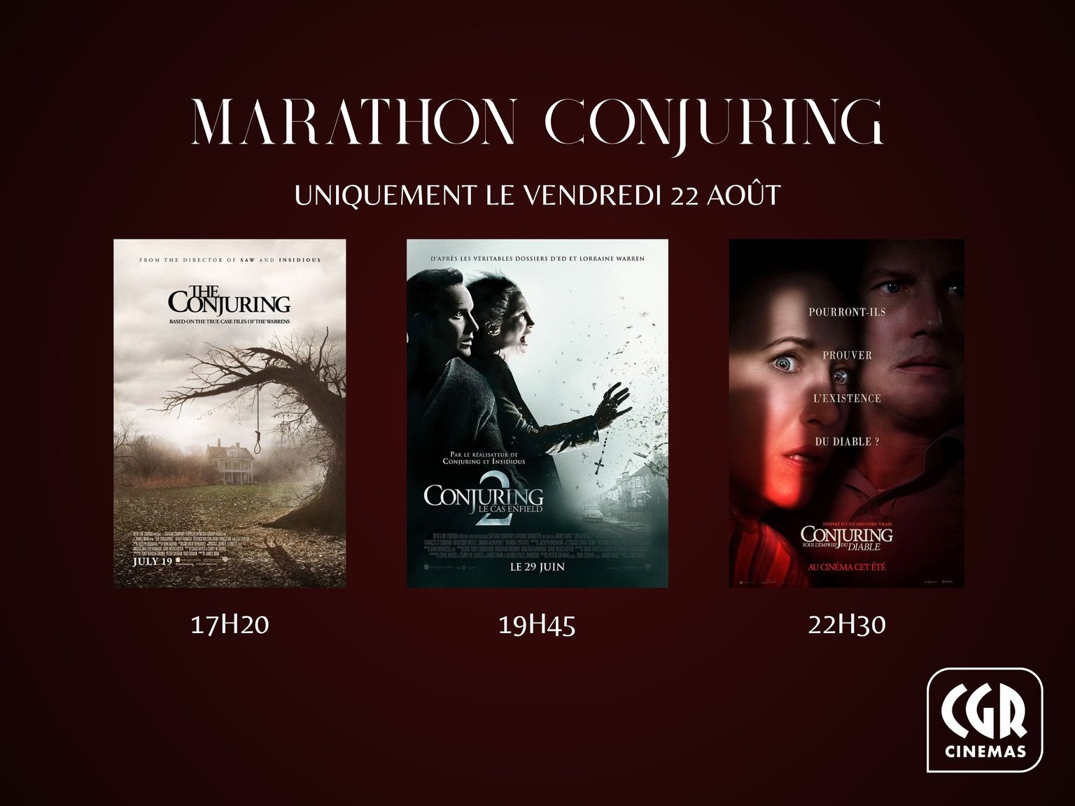 Marathon Conjuring 1, 2 et 3