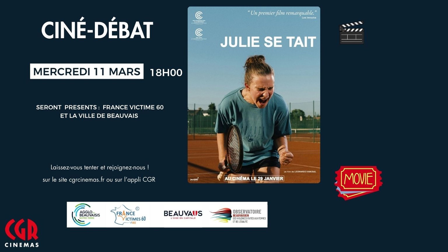 🎬CINÉ-DÉBAT - JULIE SE TAIT🎬