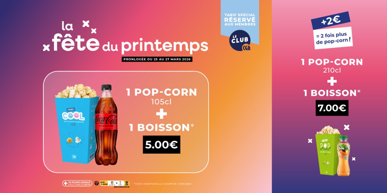 L'offre spéciale prolongation Printemps du Cinéma