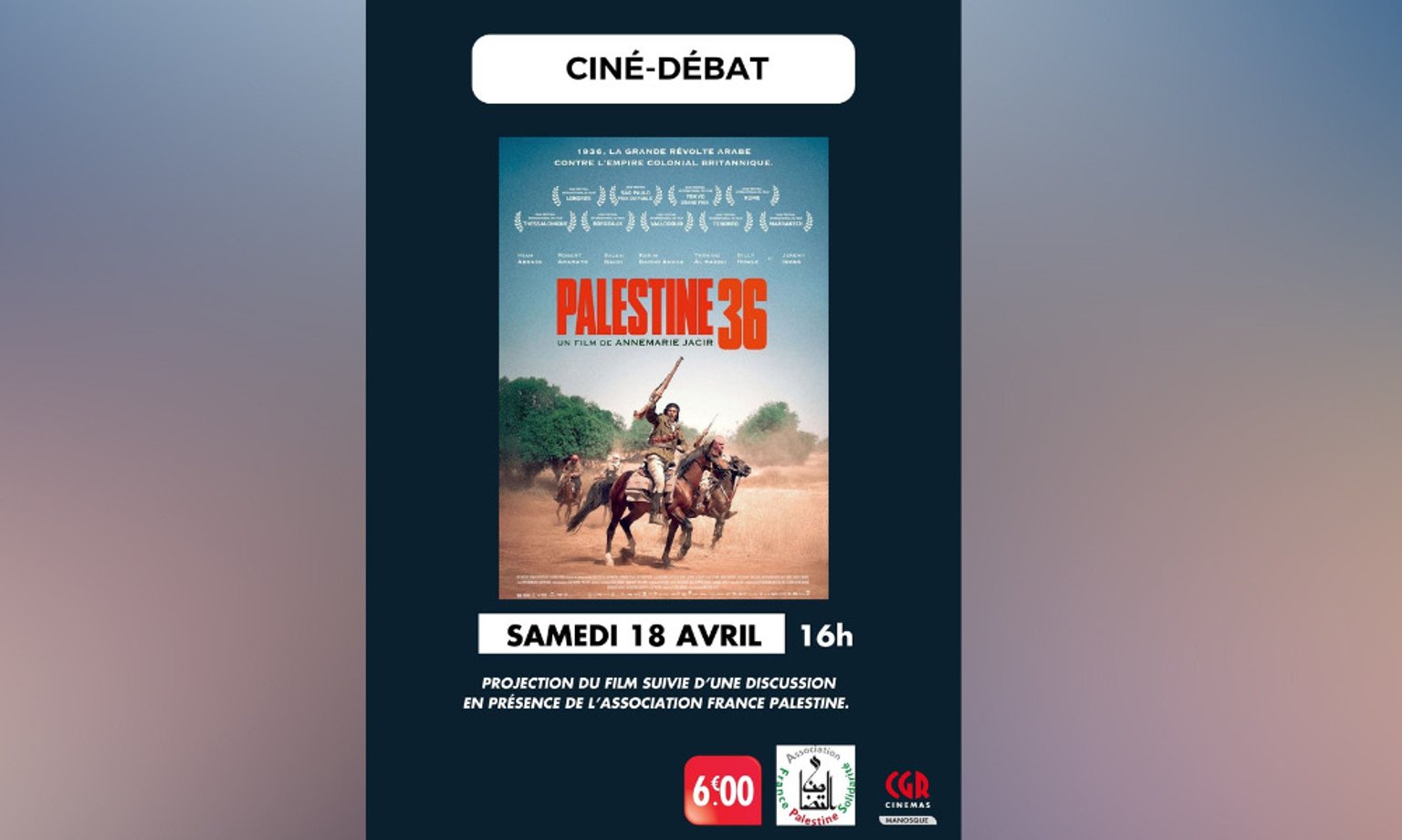 Ciné-débat "Palestine 36"