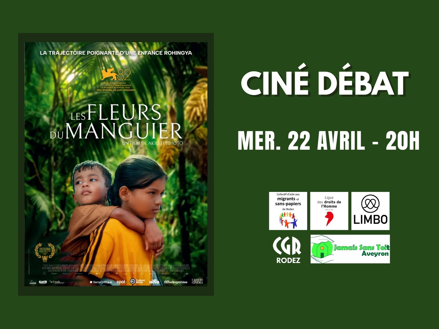 Ciné débat - Les Fleurs du Manguier Sauvage