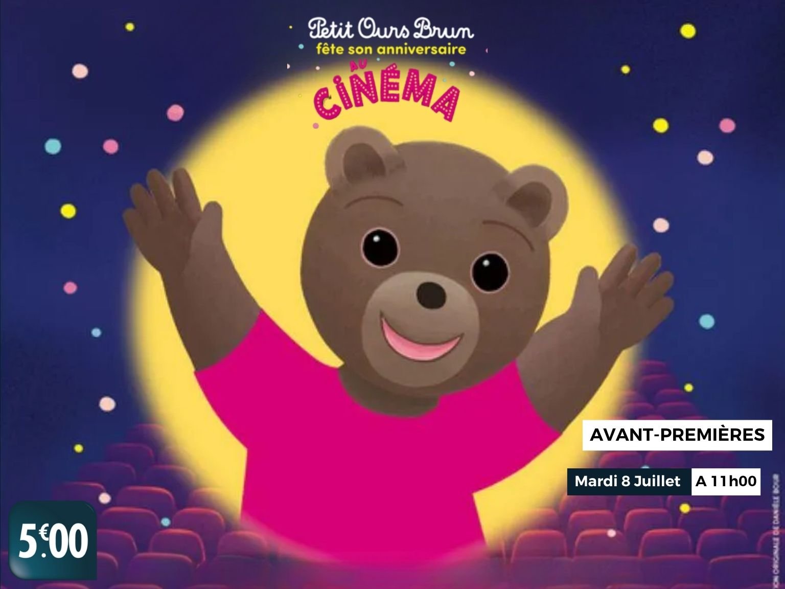 Petit Ours Brun fête son anniversaire au cinéma