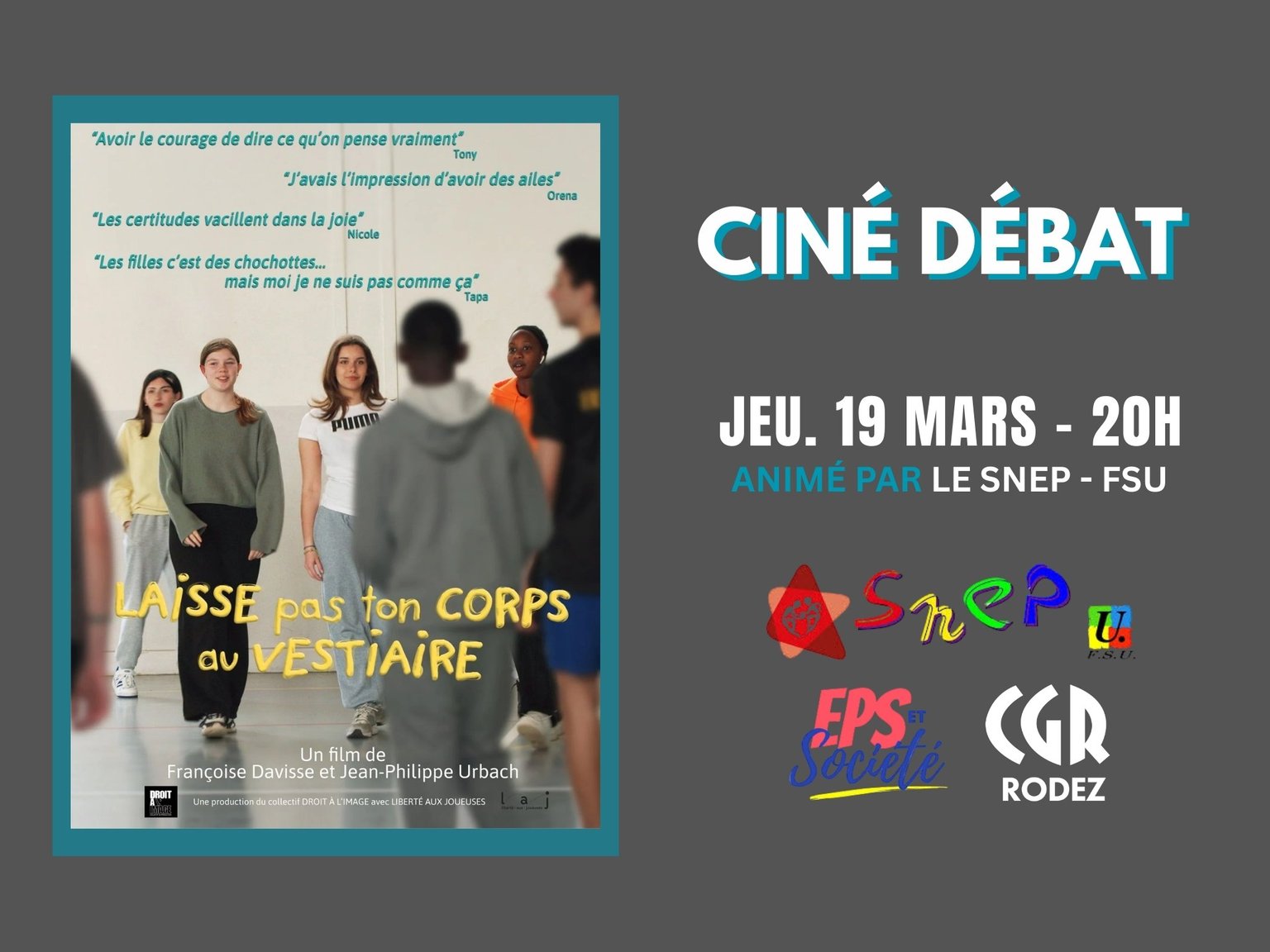 Ciné Débat - Laisse pas ton corps au vestiaire