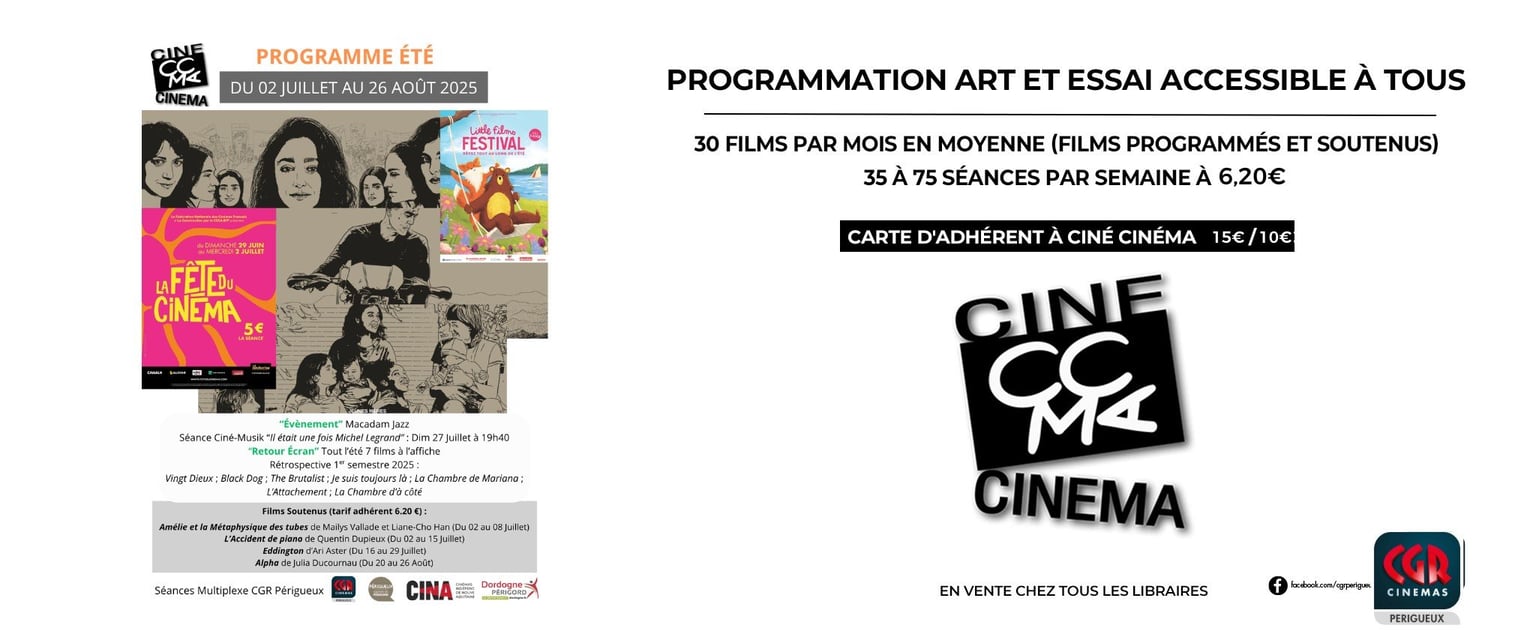 Films CinéCinéma été 2025