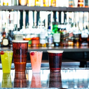 variety of draft beer and colorful cocktails