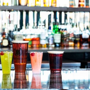 colorful cocktails and beer