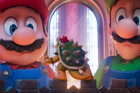 The Super Mario Galaxy Movie with Mario, Luigi and Bowser