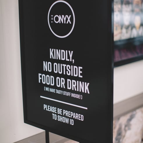 no outside food sign