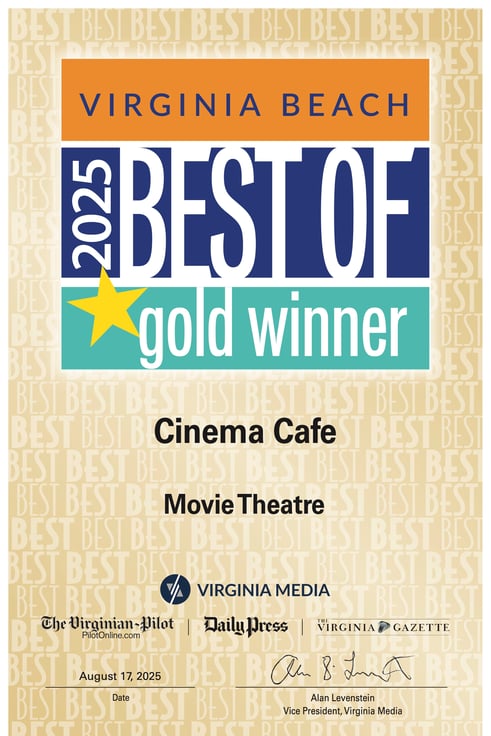 2025 Best Movie Theater in Virginia Beach, Gold Winner