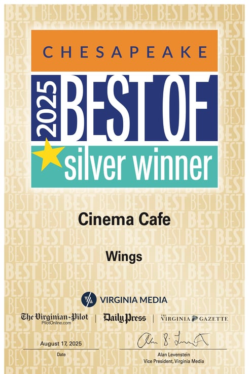 2025 Best Wings in Chesapeake, Silver Winner