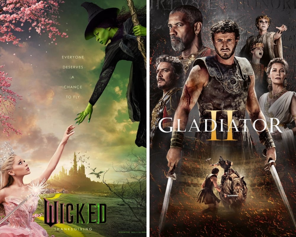 Wicked and Gladiator II Poster Images