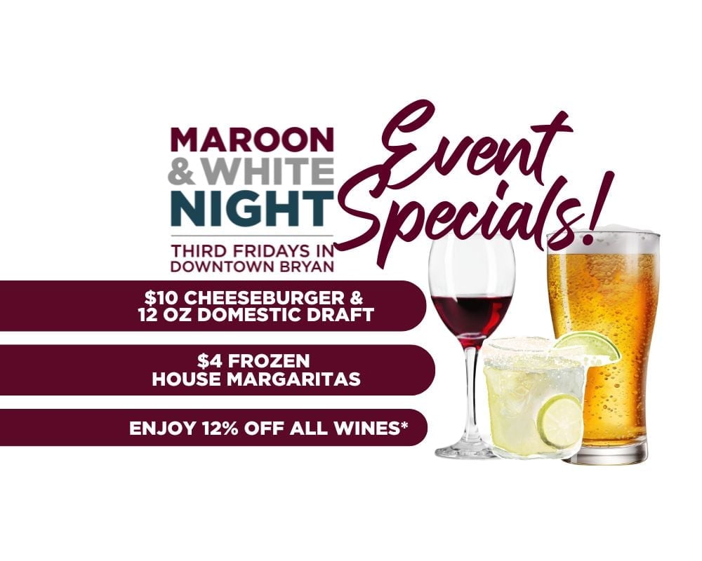 specials for maroon and white night 