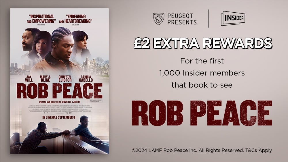 Earn £2 extra rewards with Rob Peace Showcase Cinemas UK