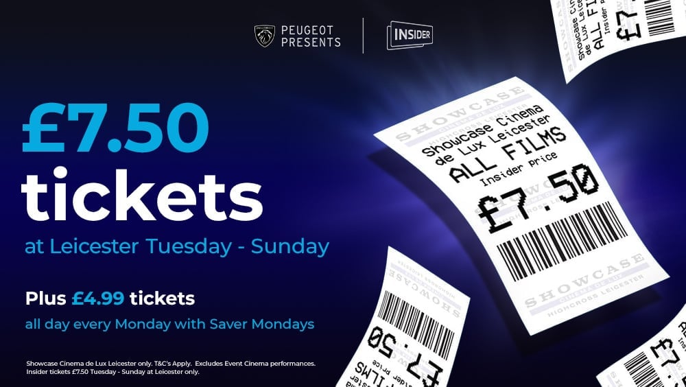 £7.50 Tickets All Films, Tues-Sun