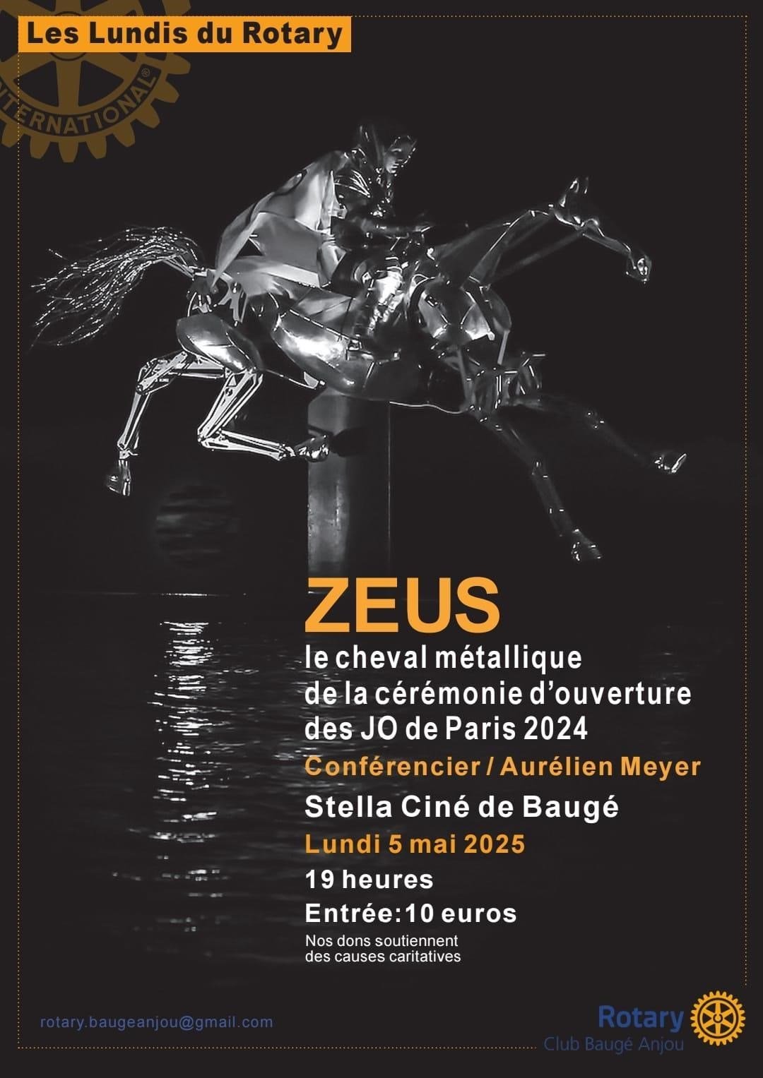LES LUNDIS DU ROTARY : ZEUS, le cheval métallique des JO