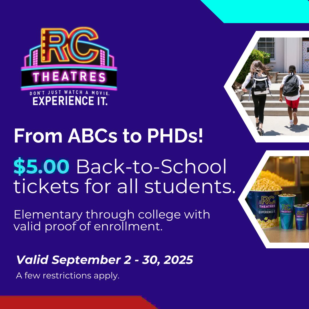 $5 tickets for students this September