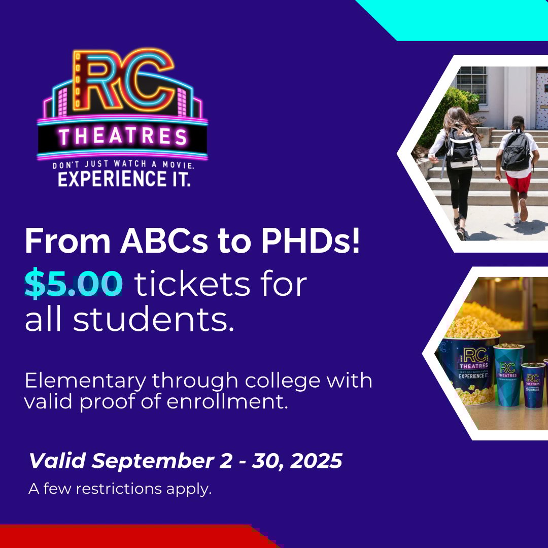 $5 tickets for students this September