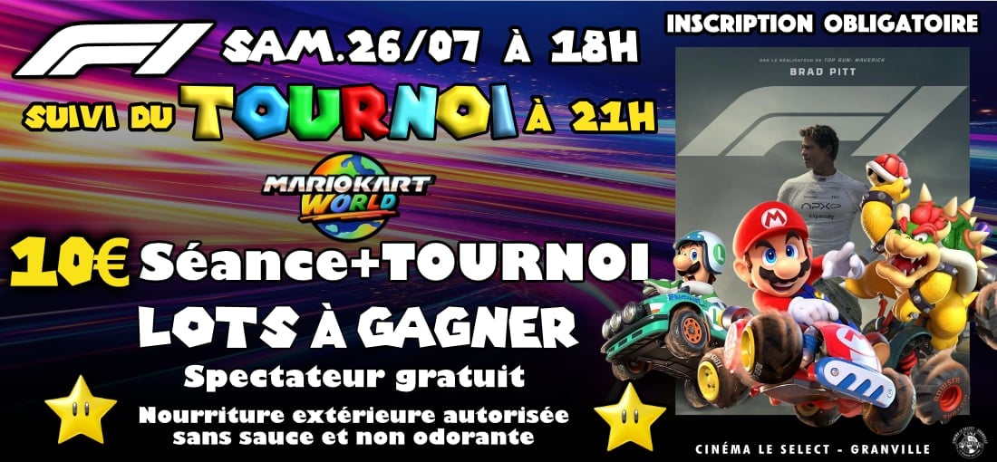 F1 & TOURNOI MARIO KART WORLD