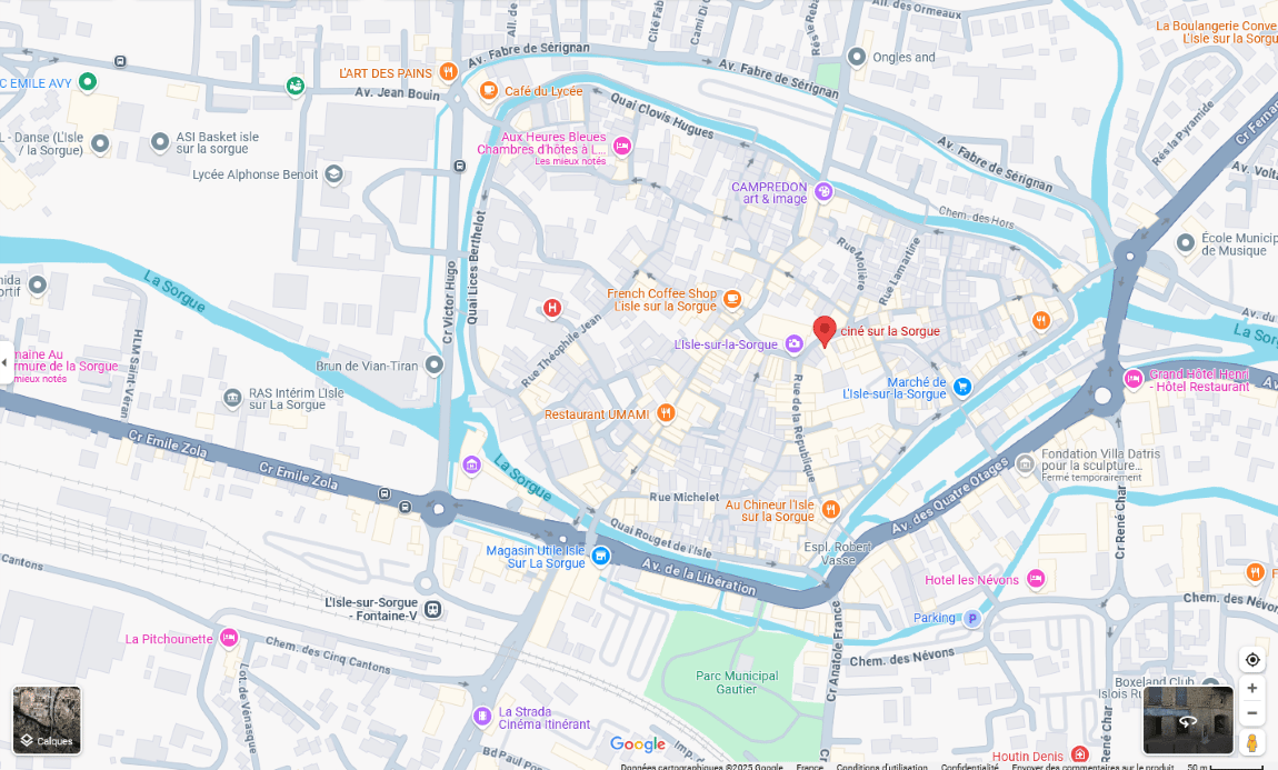 Map cine sorgue
