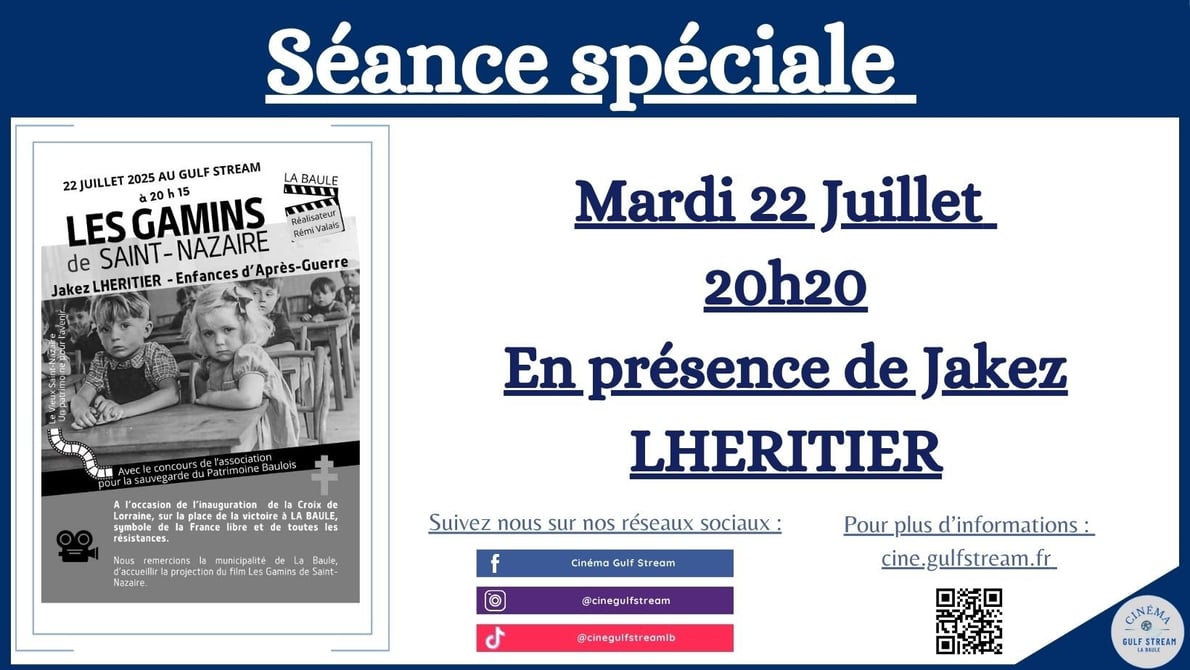 LES GAMINS DE ST NAZAIRE : Mardi 22 Juillet  20h20 En présence de Jakez LHERITIER