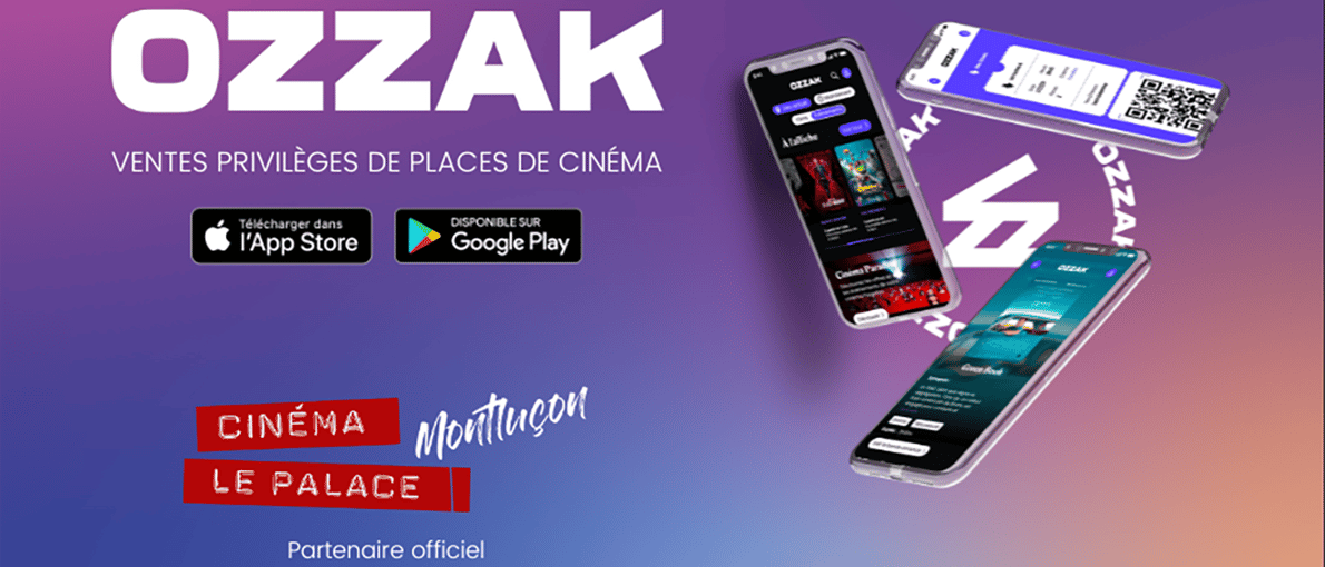 Profitez de tarifs avantageux pour les places de cinéma dans nos salles en téléchargeant l'application OZZAK 