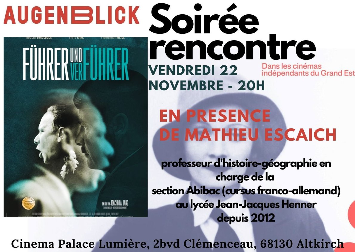 SOIREE RENCONTRE - FESTIVAL AUGENBLICK