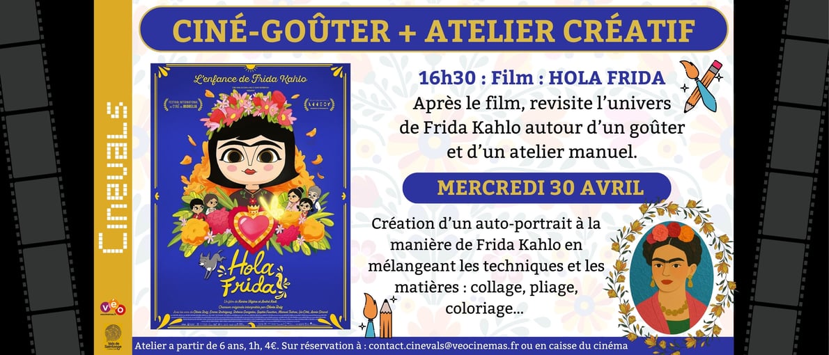 CINE-GOÛTER + ATELIER CREATIF : HOLA FRIDA