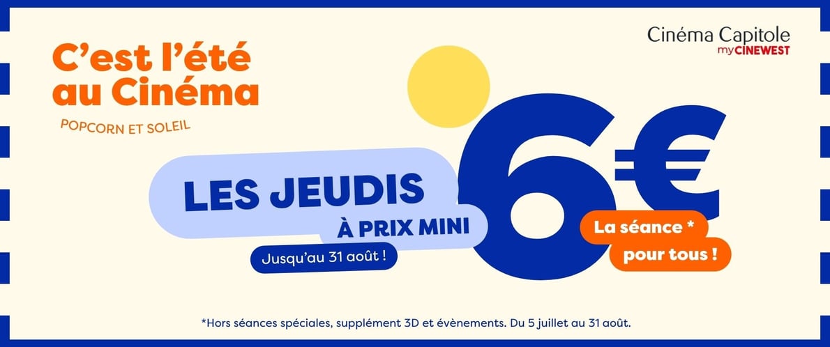 OFFRE 6€ LA PLACE