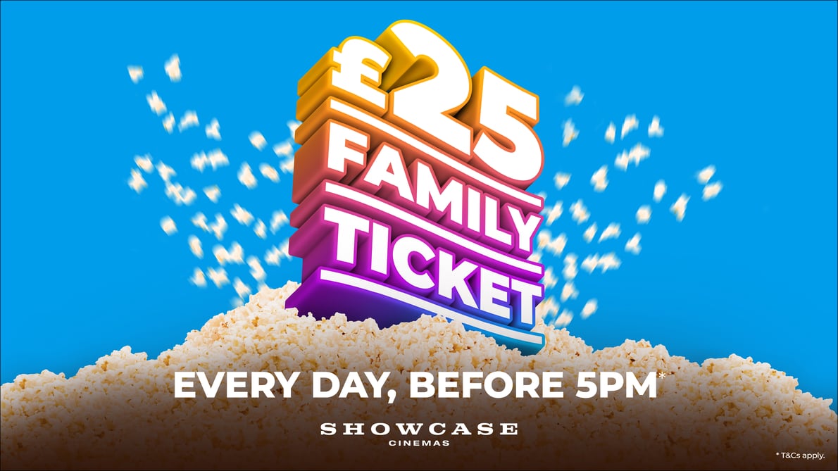  Enjoy a blockbuster bargain with our brand-new £25 Family Ticket!
