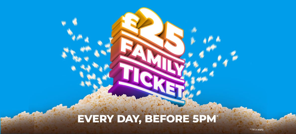 Enjoy a blockbuster bargain with our brand-new £25 Family Ticket!