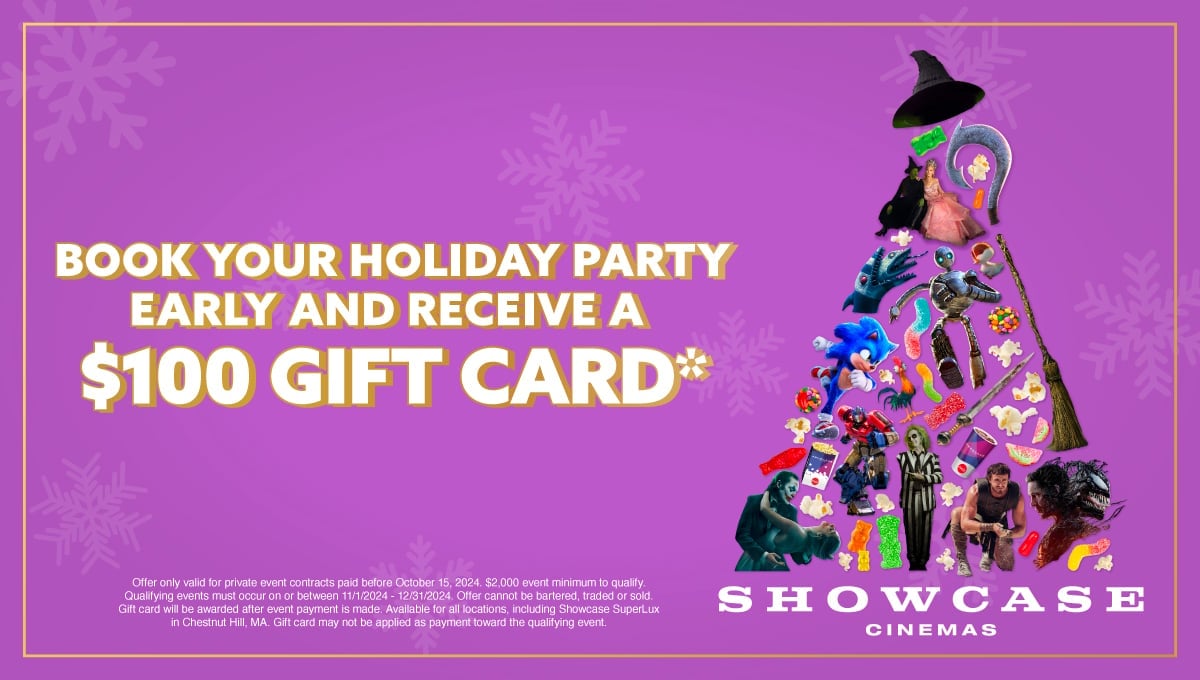 Let Showcase Cinemas host your Holiday Party