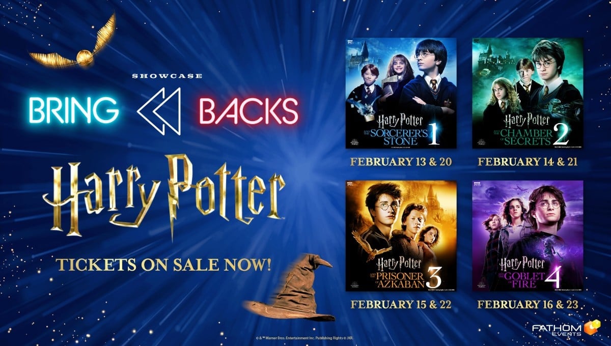 Reserve a private screening of the first 4 Harry Potter films. 