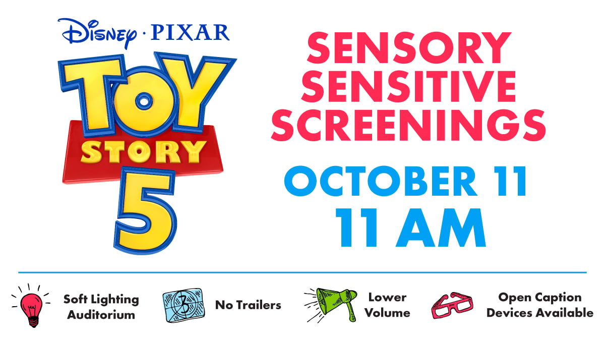 Toy Story 5 Movie in a sensory sensitive environment.