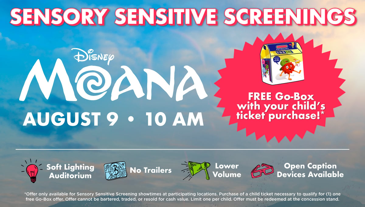 Join us for Sensory Sensitive Screenings of Moana