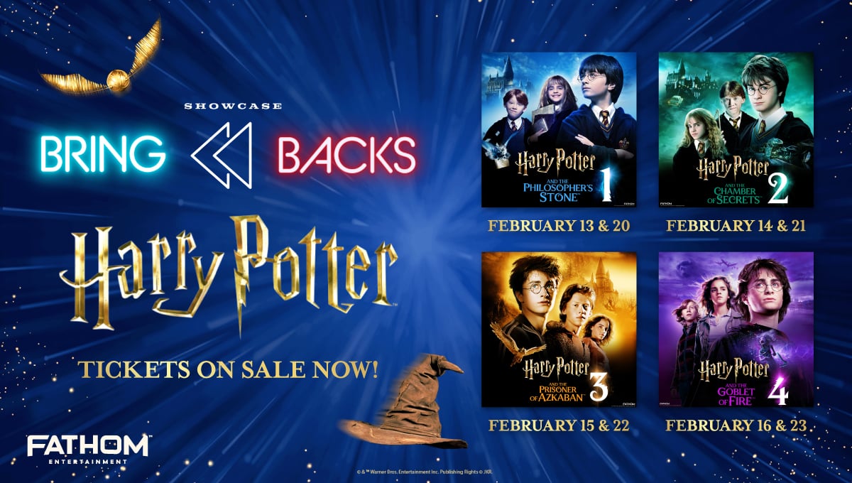 Reserve a private screening of the first 4 Harry Potter films. 